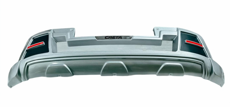 Silver and Red Front Diffuser for Hyundai Creta