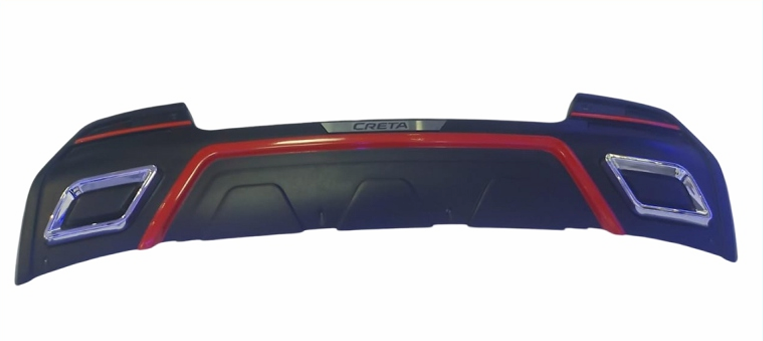 Red Rear Diffuser for Hyundai Creta