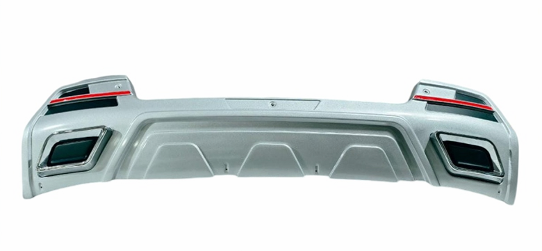 Silver and Red Rear Diffuser for Hyundai Creta