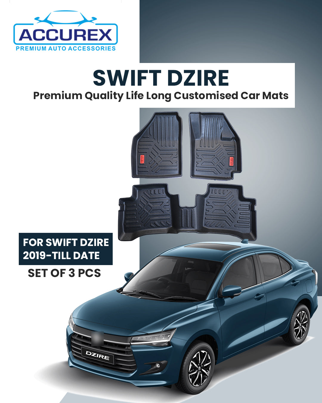 Premium Car Mats for Maruti Suzuki Swift Dzire